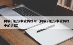 同学们在法制宣传栏中（同学们在法制宣传栏中的讲话）