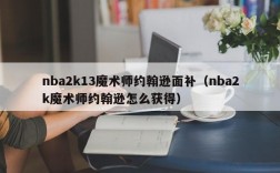 nba2k13魔术师约翰逊面补（nba2k魔术师约翰逊怎么获得）