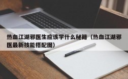 热血江湖邪医生应该学什么秘籍（热血江湖邪医最新技能搭配图）